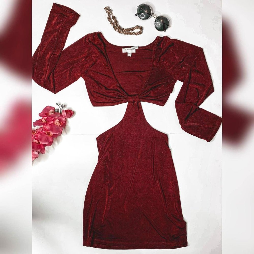 christinakingsly-super-comfortable-slinky-burgandy-dress